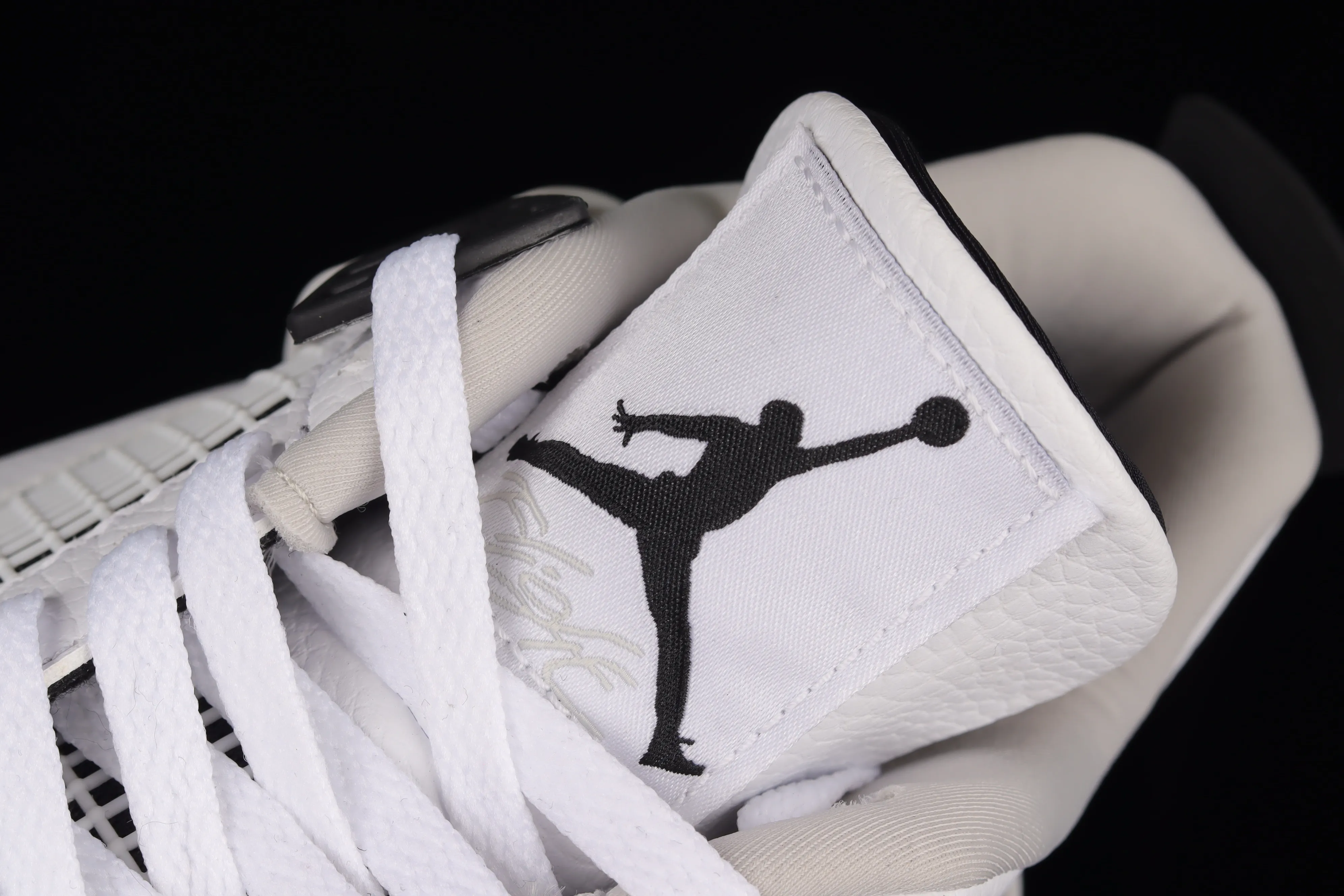 All categories Air Jordan Jordan series basketball shoes Air Jordan 4 L version Air Jordan 4 "Military Black" AJ4 Joe 4 gray and black stitching DH6927-111